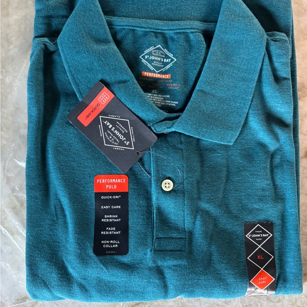 St. John's Bay Men's Polo in Rich Teal
